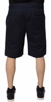 Dark Blue Cotton Bermuda Sweatshorts Shorts 3