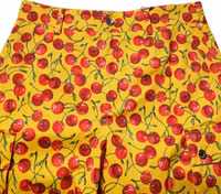 Yellow Cherry Print Cotton Men Bermuda Shorts 4