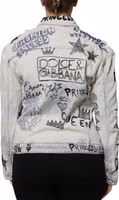 Light Blue Graffiti Button Down Denim Jacket 3