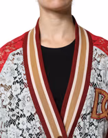 Multicolor Floral Lace Cardigan Sweater 5
