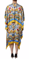 Multicolor Majolica Kaftan Short Sleeves Maxi Dress 3
