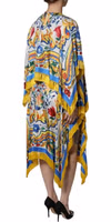Multicolor Majolica Kaftan Short Sleeves Maxi Dress 4