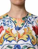 Multicolor Majolica Kaftan Short Sleeves Maxi Dress 5