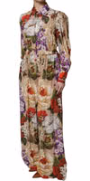 Multicolor Floral Wide Leg Jumpsuit Dress 2