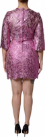 Metallic Fuchsia Floral Sheath Mini Dress 3