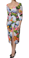 Multicolor Floral Side Slit Midi Dress 2