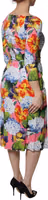 Multicolor Floral Side Slit Midi Dress 4