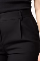 Black Wool High Waist Boot Cut Dress Pants 4