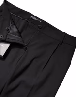 Black Wool High Waist Boot Cut Dress Pants 5