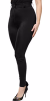 Black Nylon High Waist Slim Fit Pants 2