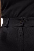 Black Nylon High Waist Slim Fit Pants 4