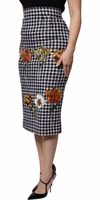 Multicolor Floral Print High Waist Pencil Cut Skirt 2