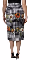 Multicolor Floral Print High Waist Pencil Cut Skirt 3