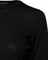 Black Wool Knit Crew Neck Pullover Sweater 2