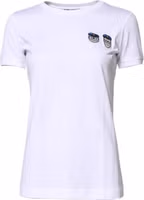 White #DGFamily Cotton Crew Neck T-shirt 1