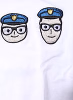 White #DGFamily Cotton Crew Neck T-shirt 5