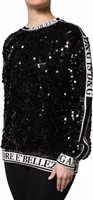 Black DG Queen Sequin Pullover Sweater 2