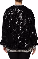 Black DG Queen Sequin Pullover Sweater 3