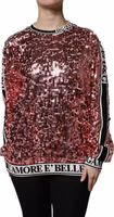 Pink DG Queen Sequin Pullover Sweater 1