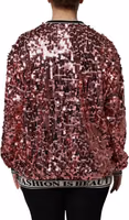 Pink DG Queen Sequin Pullover Sweater 3