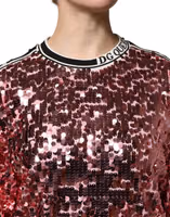 Pink DG Queen Sequin Pullover Sweater 4