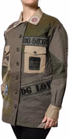 Military Green Cotton Button Down Jacket 2