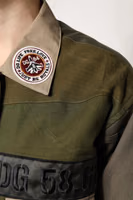 Military Green Cotton Button Down Jacket 5