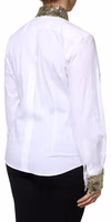 White Cotton Long Sleeves Sequin Shirt Top 4