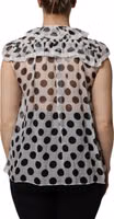 White Black Polka Dot Cotton Sleeveless Top 3