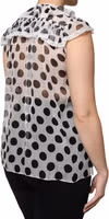 White Black Polka Dot Cotton Sleeveless Top 4