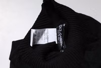 Black Cashmere Knitted Neck Warmer Foulard Scarf 4