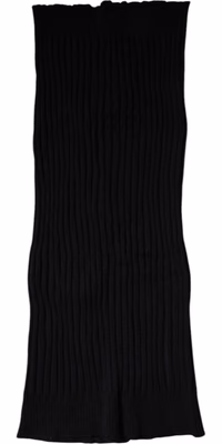 Black Cashmere Knitted Neck Warmer Foulard Scarf