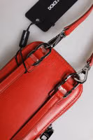 Red Leather Purse Phone Sling Crossbody Neck Strap Bag 5