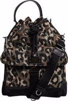Multicolor Leopard Cotton Shoulder Bucket Bag 2