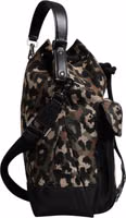 Multicolor Leopard Cotton Shoulder Bucket Bag 4