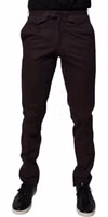 Brown Pure Cotton Slim Fit Men Dress Pants 1