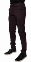 Brown Pure Cotton Slim Fit Men Dress Pants 2