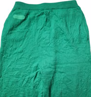 Green Cotton Elastic Waist Men Casual Pants 4
