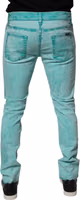 Green Tie Dye Cotton Skinny Men Denim Jeans 3