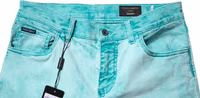 Green Tie Dye Cotton Skinny Men Denim Jeans 4