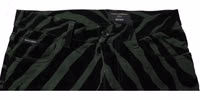 Black Green Stripes Cotton Skinny Denim Jeans 4