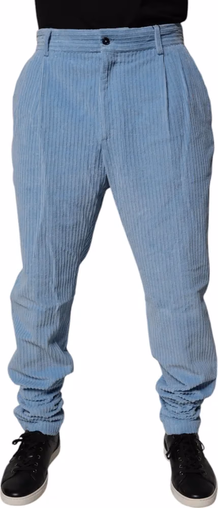 Light Blue Corduroy Cotton Skinny Denim Jeans