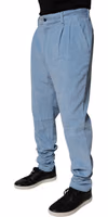 Light Blue Corduroy Cotton Skinny Denim Jeans 2