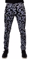 Black Logo Monogram Cotton Skinny Denim Jeans 1