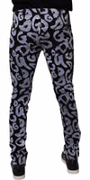 Black Logo Monogram Cotton Skinny Denim Jeans 3
