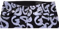 Black Logo Monogram Cotton Skinny Denim Jeans 4