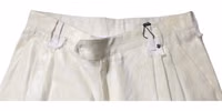 White Linen Mid Waist Straight Men Denim Jeans 4