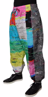 Multicolor Patchwork Mid Waist Sweatpants Pants 2