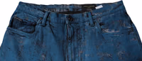 Blue Tie Dye Cotton Skinny Men Denim Jeans 4
