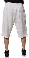 White Cotton Sweatshorts Men Bermuda Shorts 3